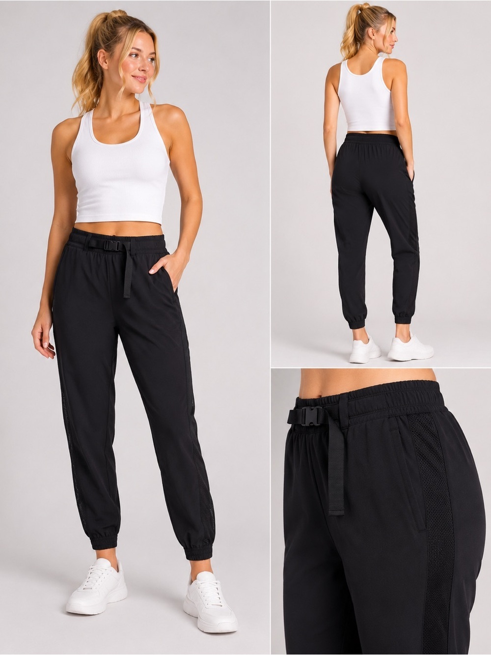 Athleta Quest Jogger Black Size 6 Lightweight Travel Hiking Pants 25410 - Picture 2 of 16